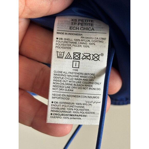 Old Navy Womens Water Resistant Shiny Puffer Vest Blue Size Xs-S - Picture 7 of 11